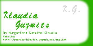 klaudia guzmits business card